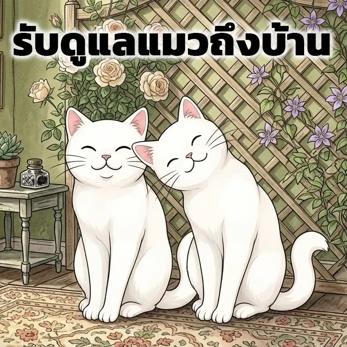 รับดูแลแมวถึงบ้าน รับดูแลแมวถึงบ้าน